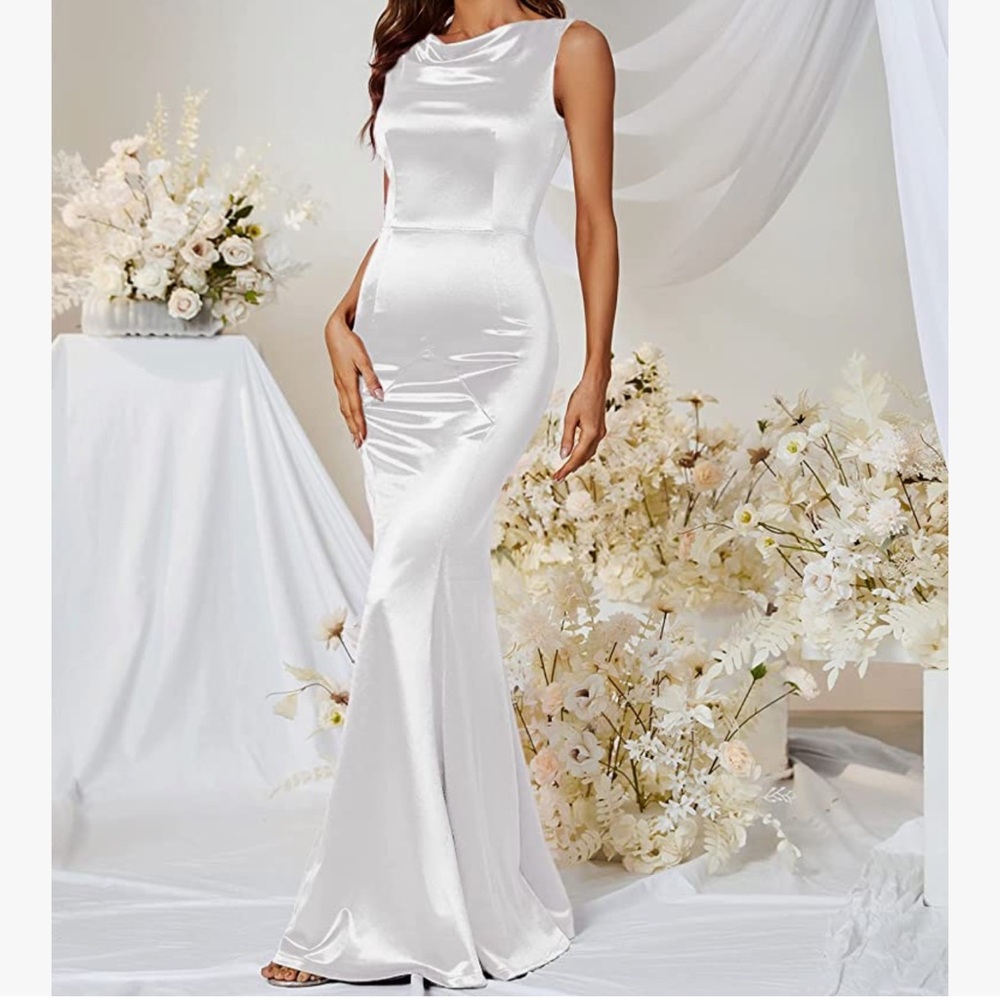 Maxi Slip Dress Off-White Size M